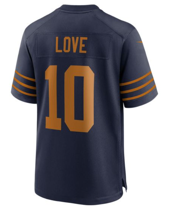 Men 2025 Green Bay Packers 10 Love blue Classic Nike game NFL Jersey